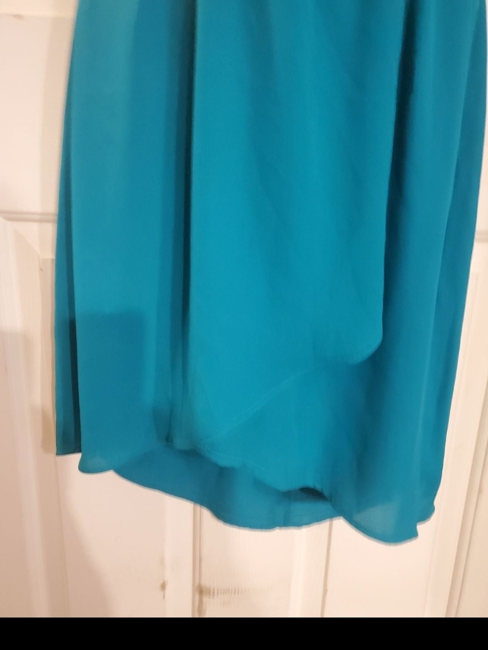 Express Strapless Teal Dress - Picture 7 of 8